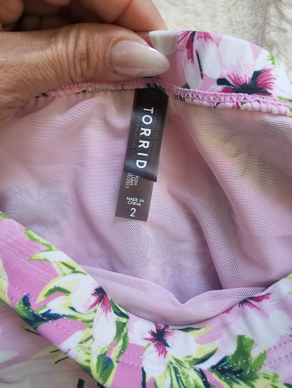 torrid Pink Tropical Print High-Waist Bikini Set - Picture 4 of 4
